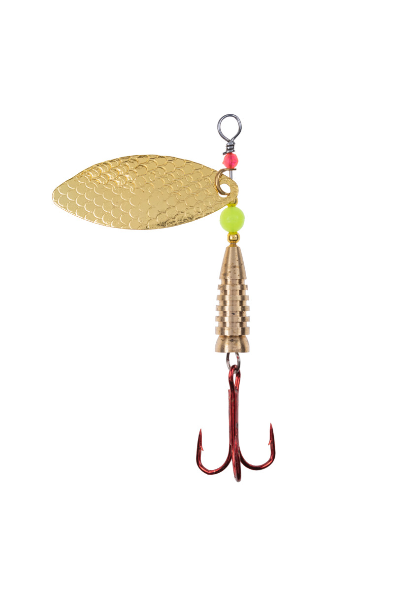 ProfiBlinker Prollex-Long Weitwurf Spinner / Schuppen-Gold / Größe 1 / 4g 
