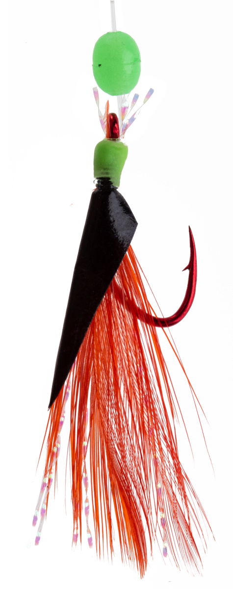 ProfiBlinker Großfisch-Paternoster mit XX-Strong High Energy Wirbel / Schwarz/Rote Feder / Größe 1/0 / 3er Pack
